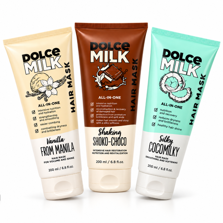 ماسكات شعر مكثفة لتغذية وترطيب الشعر وتحسين نعومته ومظهره من DOLCE MILK