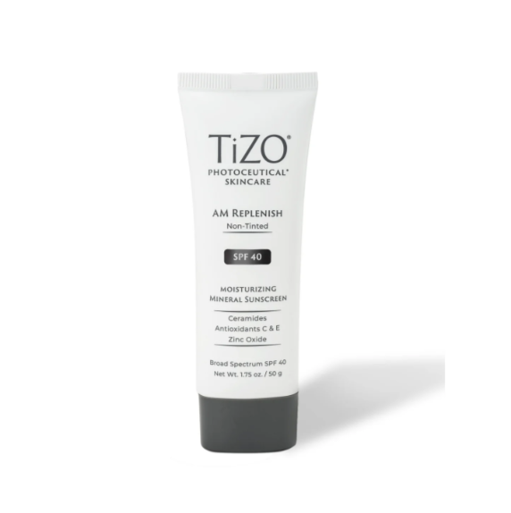 واقي شمس معدني مرطب بدون لون خفيف على البشرة من TIZO