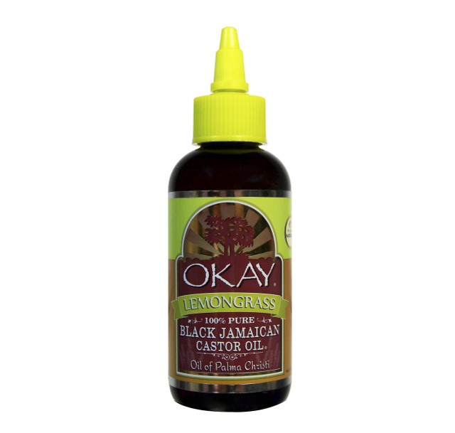 زيت الخروع الأسود مع عشب الليمون من OKAY