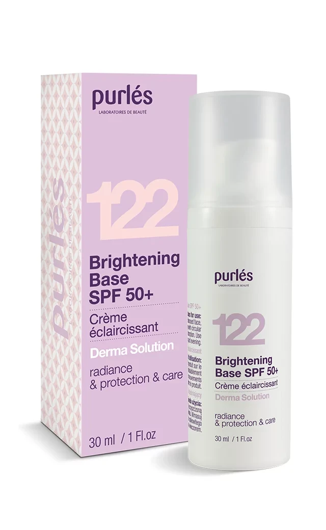 كريم أساس تفتيح وواقي شمسي SPF 50+ من PURLES