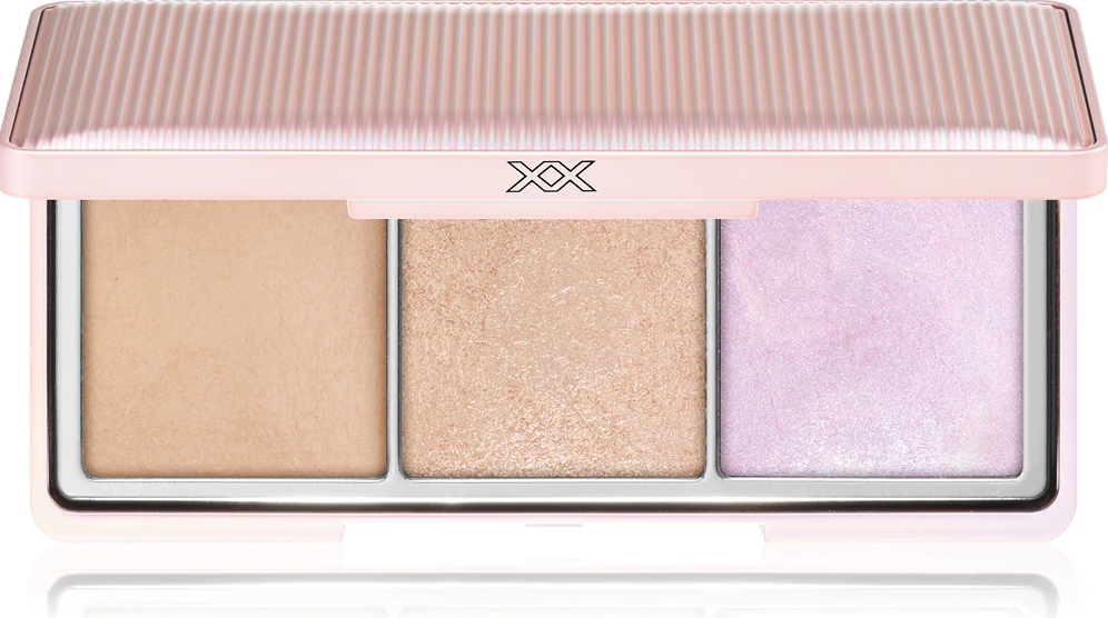 باليت الوجه الثلاثية برونزر، هايلايتر، وبلاش من Revolution