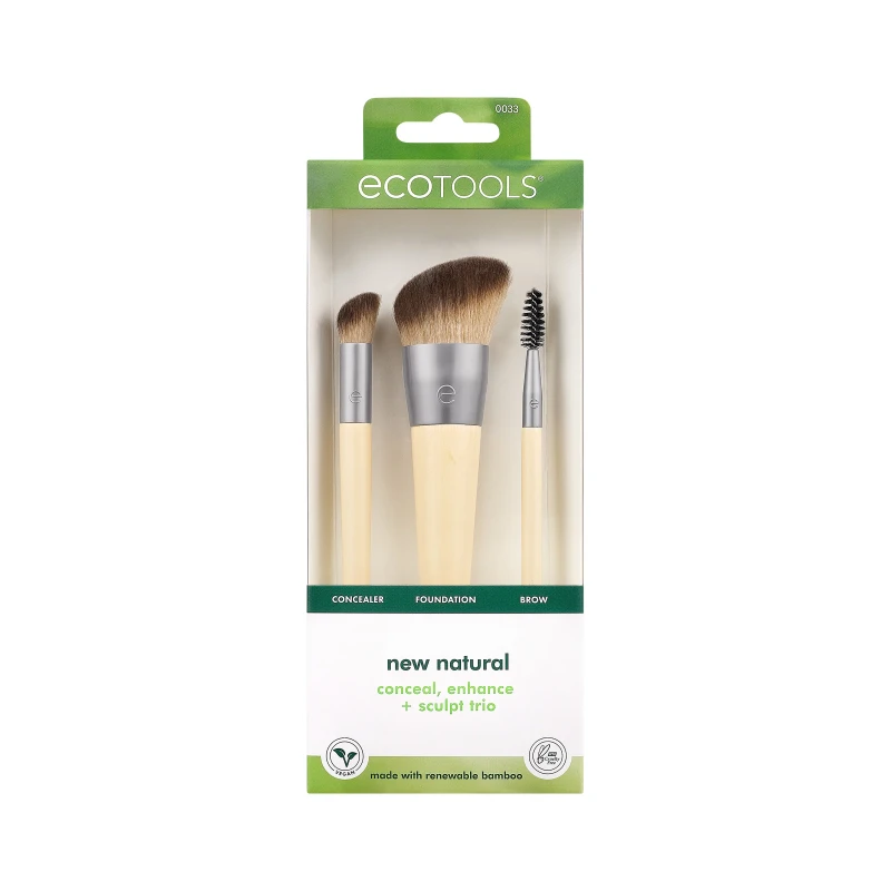 بكج فرش مكياج طبيعية 3 في 1 من ECOTOOLS