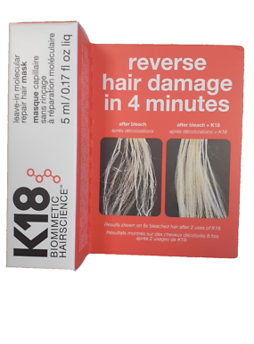 استعيدي من صحة شعرك بتكنولوجيا الببتيد الفائقة مع ماسك الشعر من K18