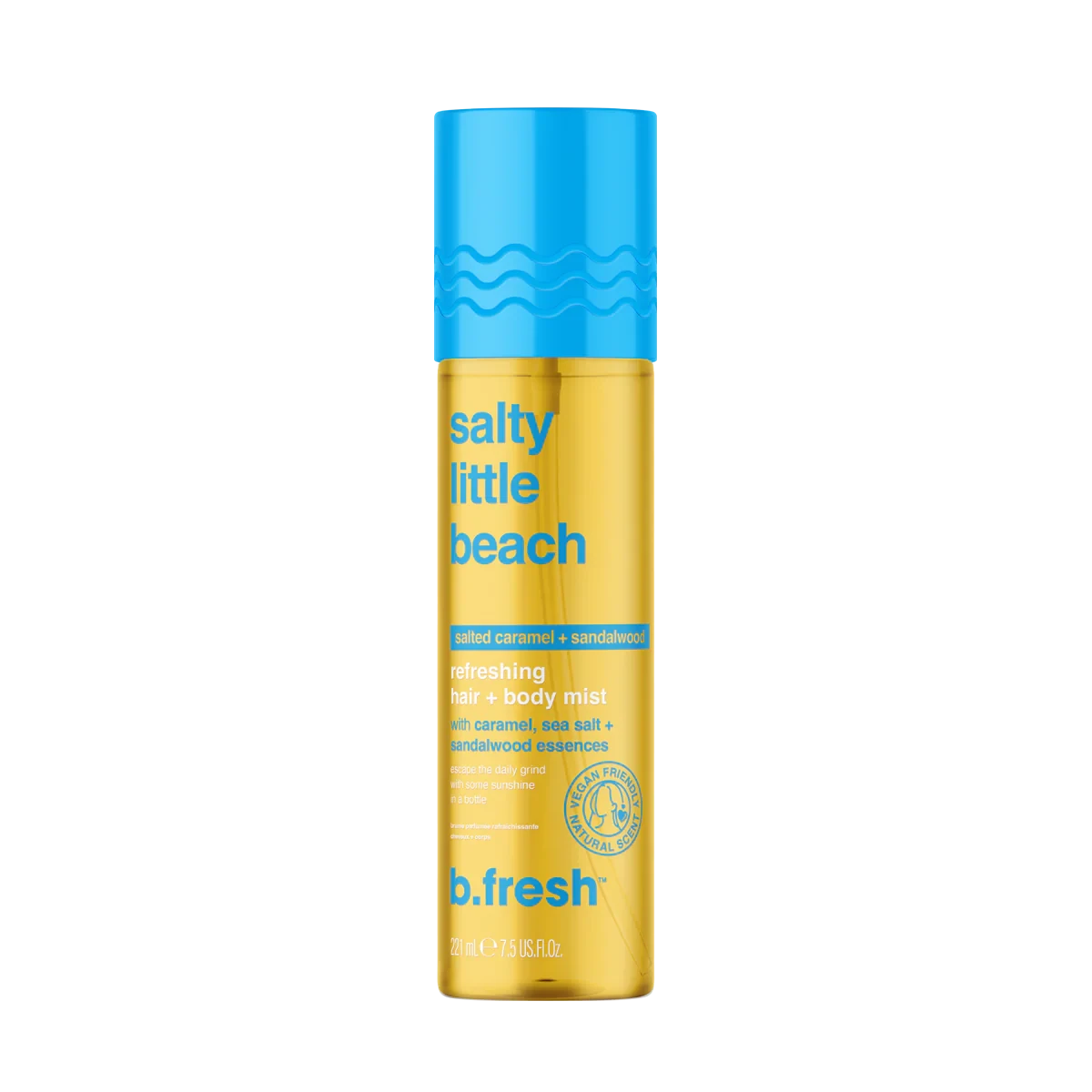 معطر الشعر والجسم منعش يجمع بين روائح الكراميل المملح وخشب الصندل من B.FRESH