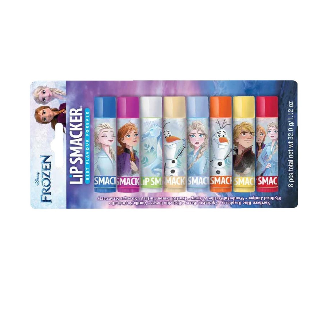مجموعة مرطبات الشفاه ديزني فروزن مكون من 8 قطع من LIP SMACKER