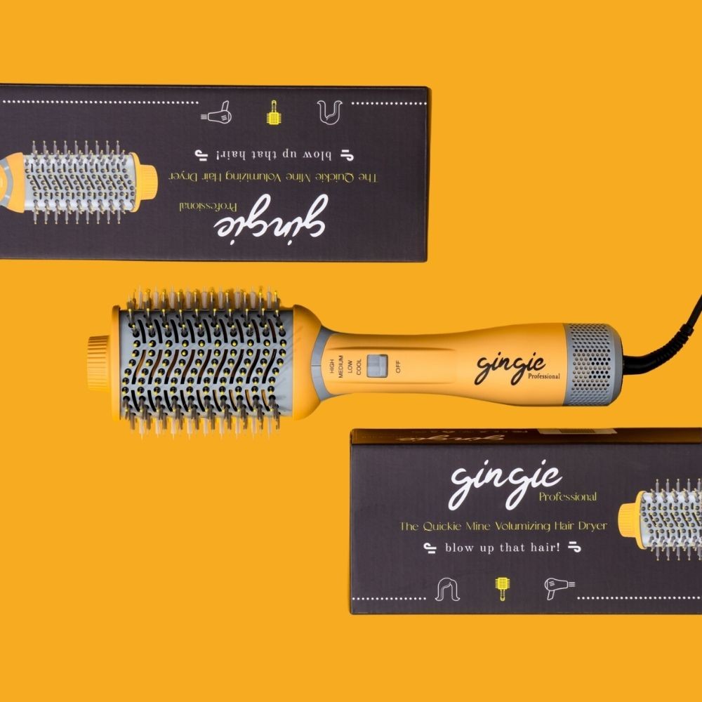 أداة تصفيف شعر تجمع بين قوة مجفف الشعر وفرشاة التصفيف الدائرية من Gingie