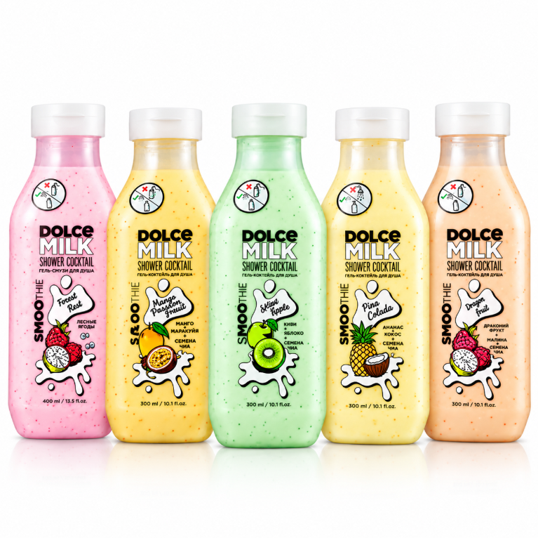 جل استحمام للجسم بقوام مستوحى من السموذي من DOLCE MILK