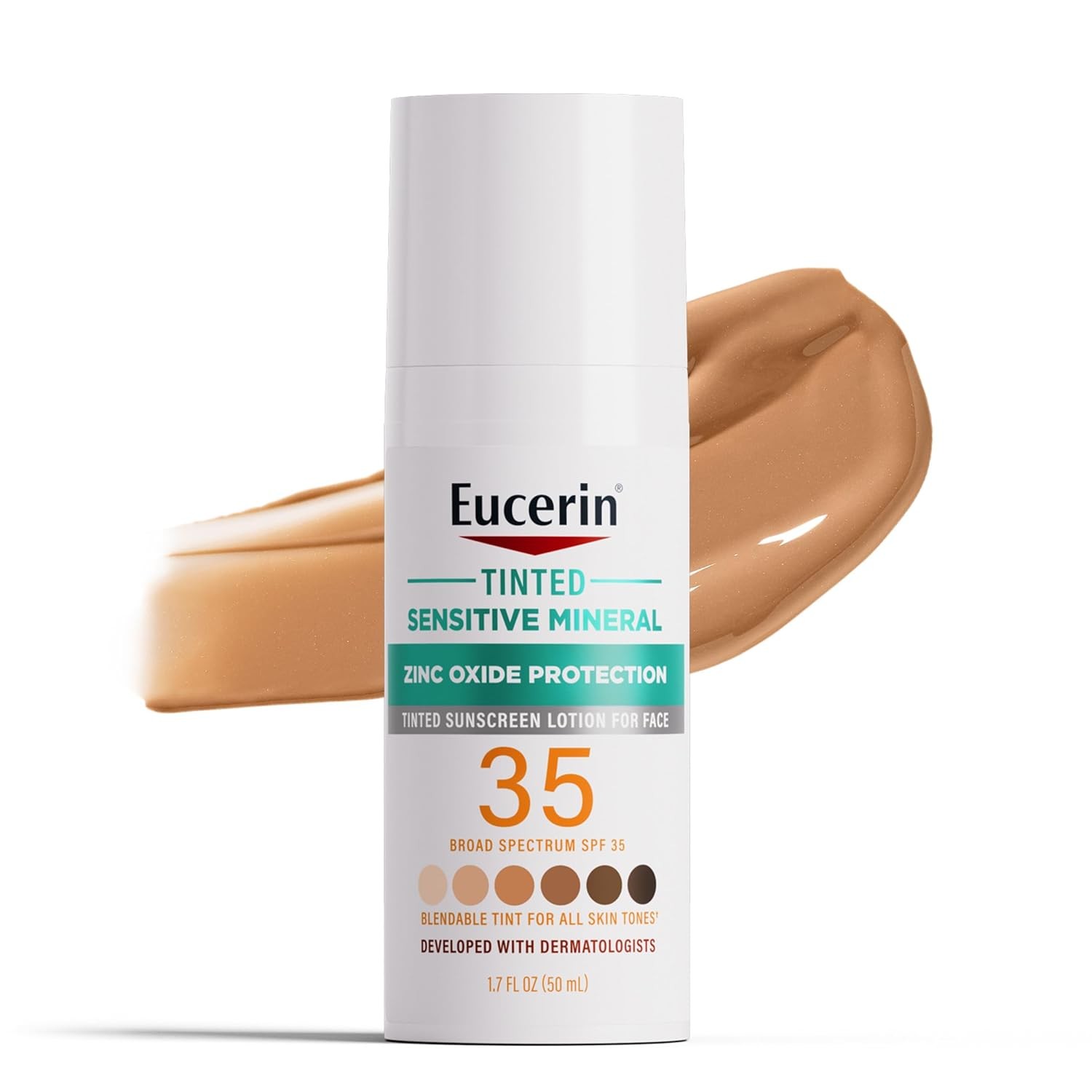 واقي شمس معدني ملون للوجه للبشرة الحساسة والمعرضة لحب الشباب من Eucerin
