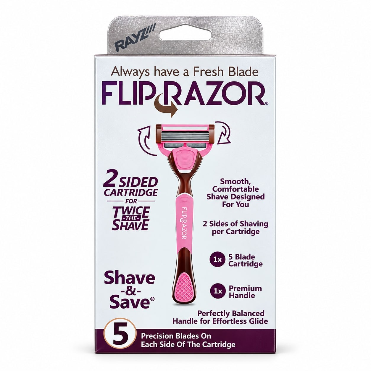 ماكينة حلاقة مبتكرة برأس مزدوج الجوانب من FLIP RAZOR