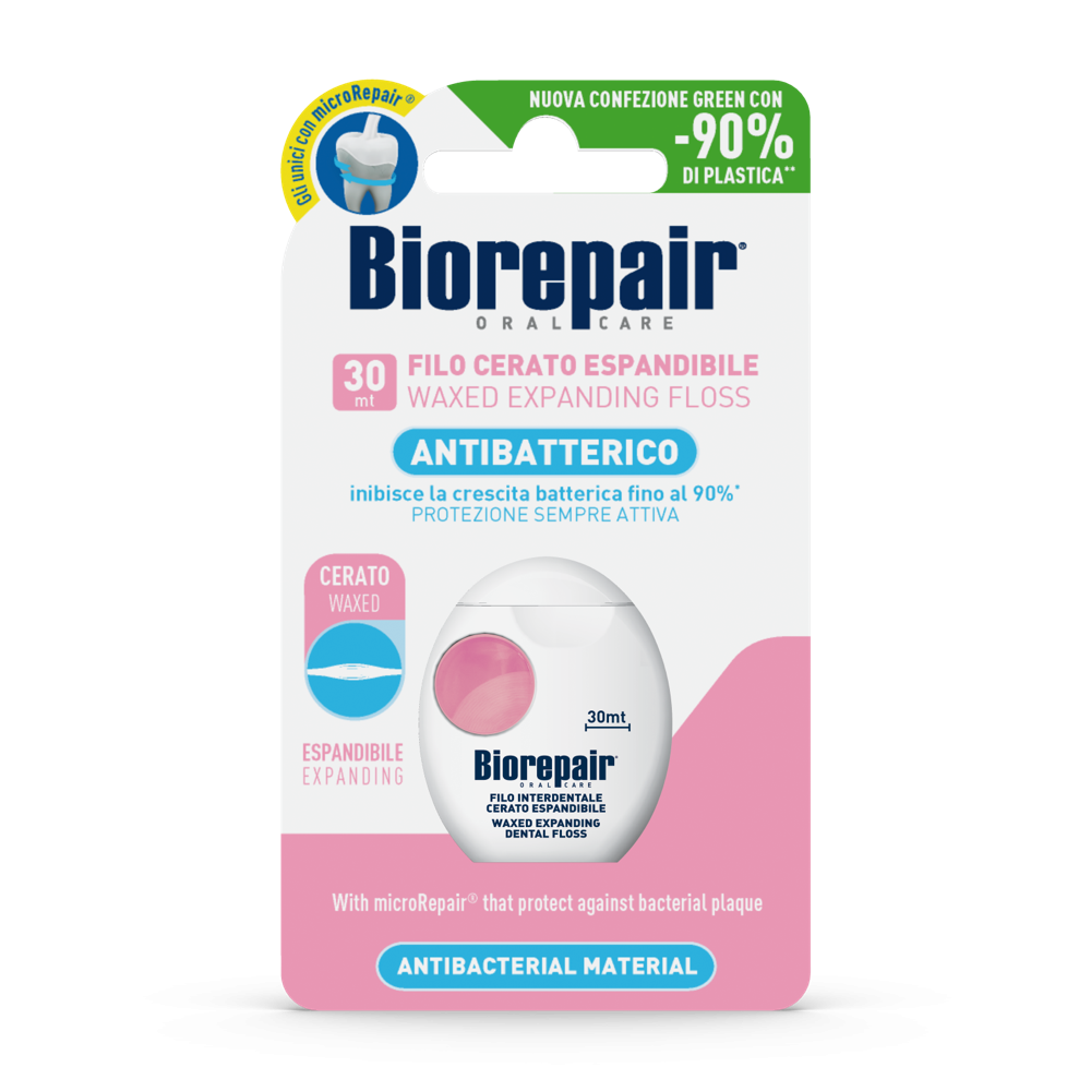 خيط أسنان مبتكر ينظف ويحمي أسنانكِ من البكتيريا بفعالية من BIOREPAIR