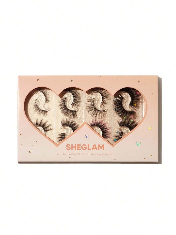 عيون آسرة بلمسة ساحرة مجموعة رموش صناعية فاخرة ( 8 أزواج ) لكل إطلالة من Sheglam