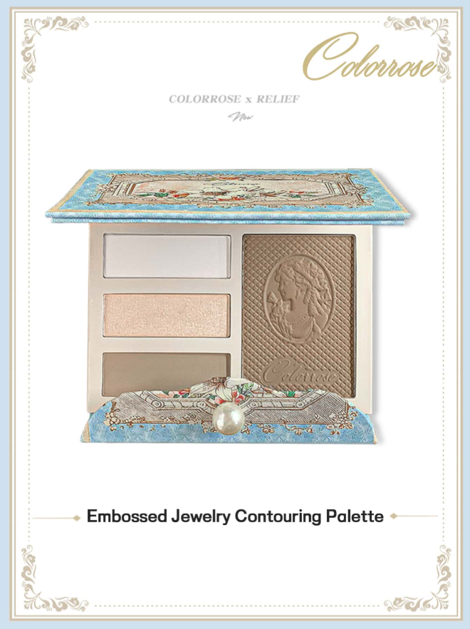 باليت نحت الوجه الفاخر بتصميم المجوهرات المنقوشة لإطلالة ملكية من COLORROSE