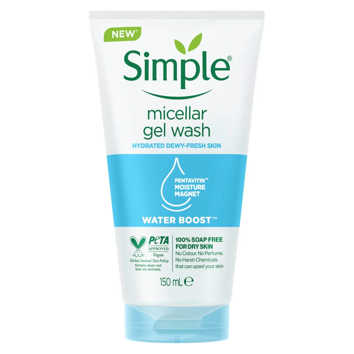 غسول جل ميسيلار Water Boost للبشرة الجافه والحساسة من Simple