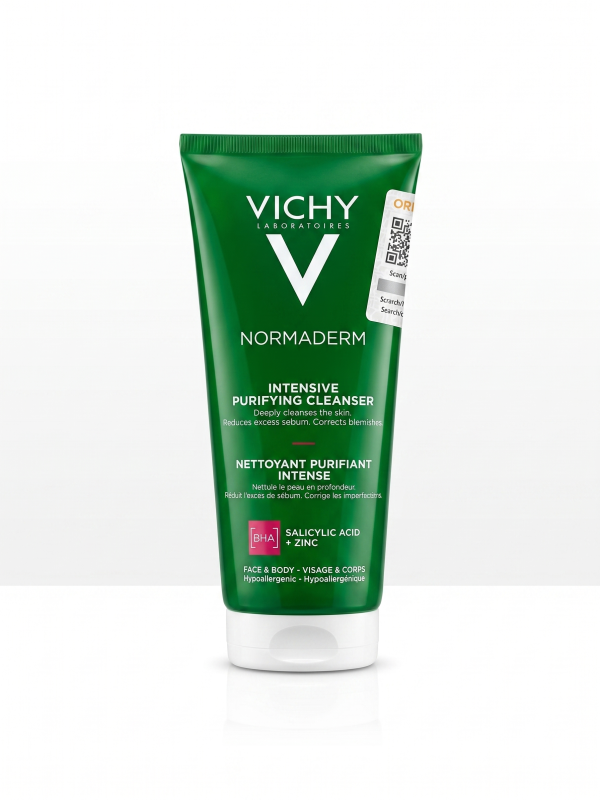 غسول للوجه بتركيبة هلامية منعشة للبشرة الدهنية والحساسة والمعرضة لحب الشباب من vichy