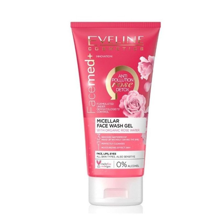 غسول الوجه ميسيلار من إيفلين بماء الورد من EVELINE