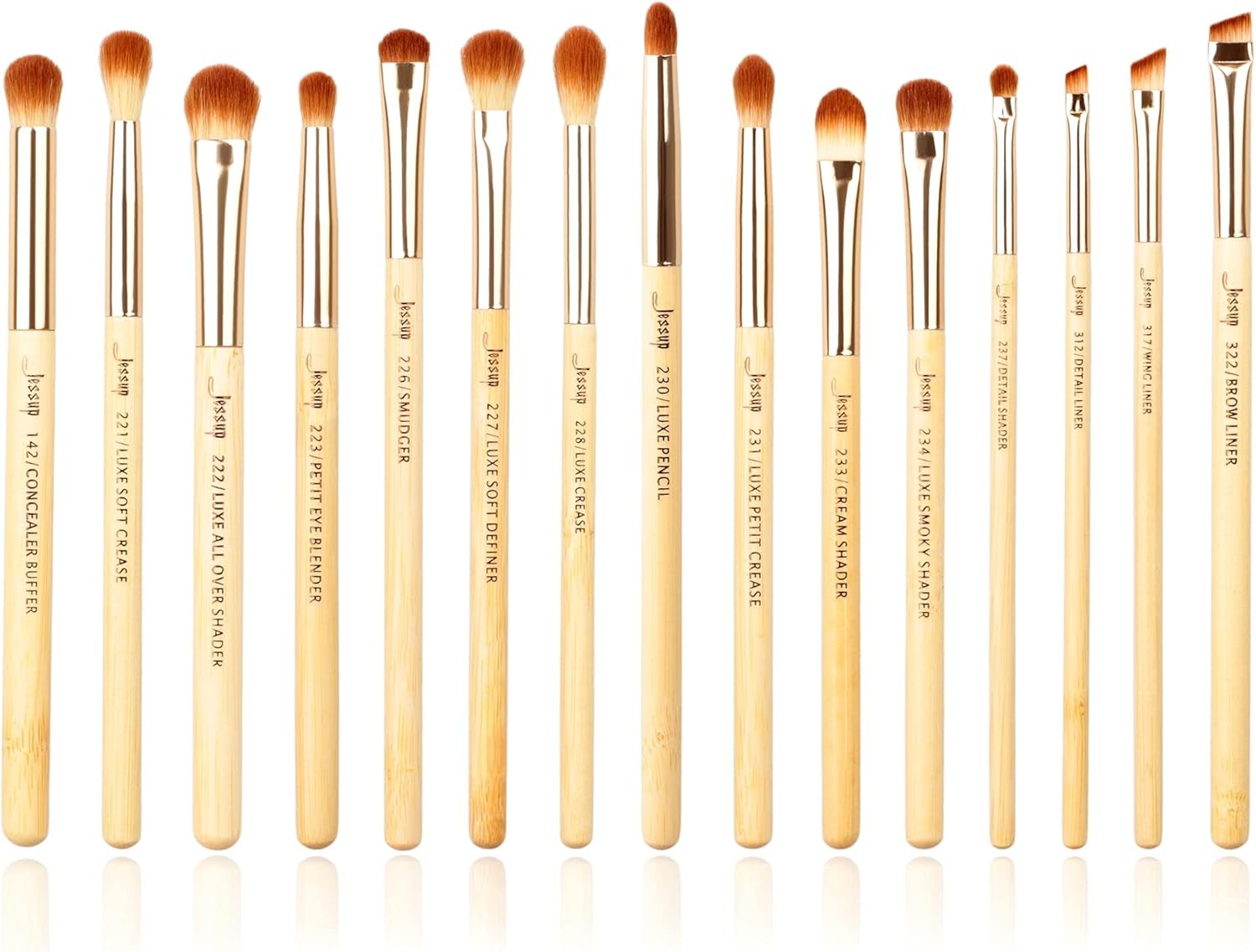 مجموعة فرش Beauty Bamboo Professional Makeup Brush Set من Jessup