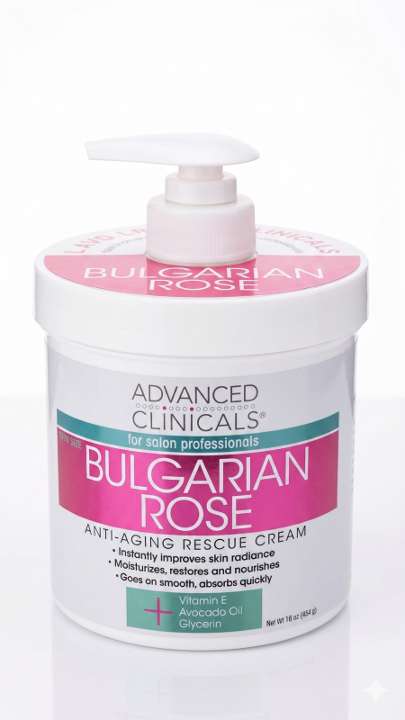 كريم الورد البلغاري بترطيب عميق وإشراقة وردية من ADVANCED CLINICALS