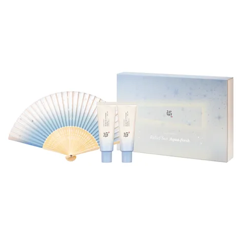 كت قطعتين واقي شمس Relief Sun Rice + Probiotics SPF50+ من beauty of joseon
