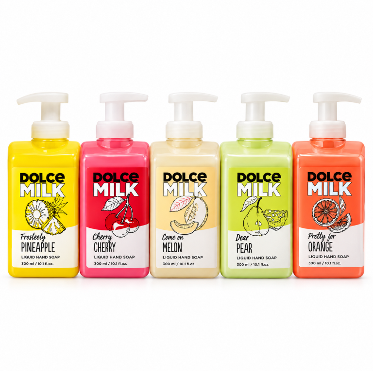 صابون سائل لليدين لتنظيف اليدين مع روائح فاكهية متنوعة ومنعشة من DOLCE MILK