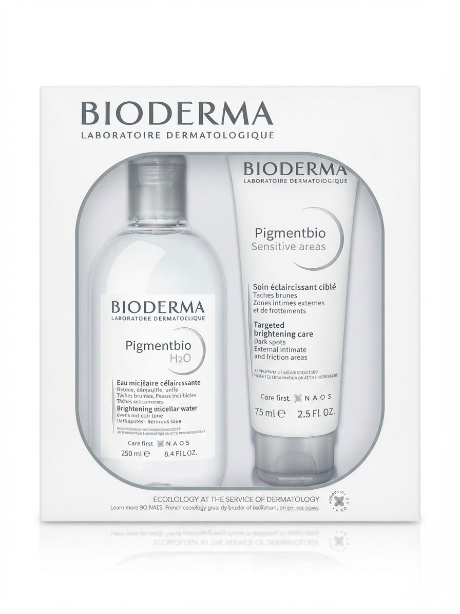 مجموعة علاجية لعلاج التصبغات والبقع الداكنة في المناطق الحساسة ومناطق الاحتكاك من BIODERMA