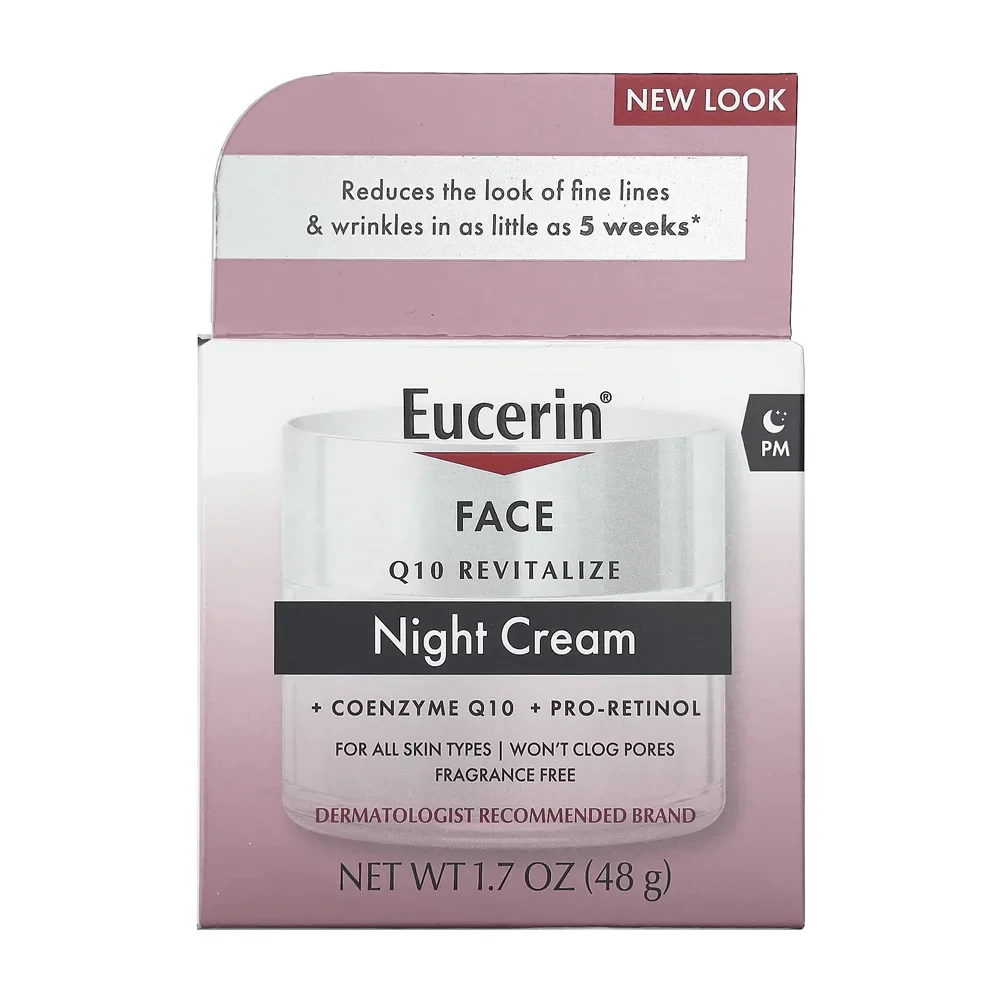 كريم ليلي لتجديد خلايا البشرة أثناء الليل وتقليل ظهور الخطوط الدقيقة والتجاعيد من Eucerin