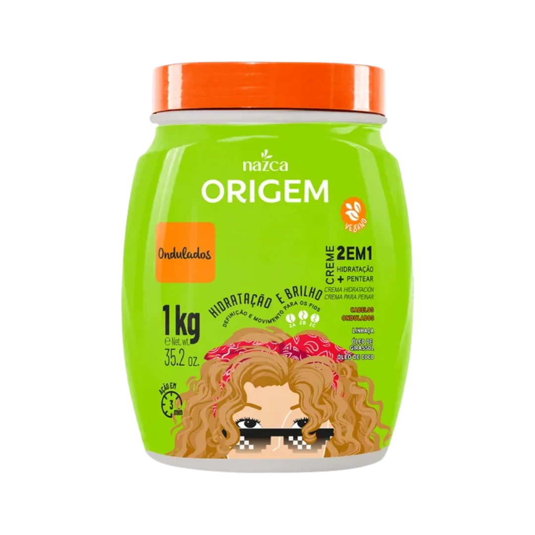 كريم للشعر الكيرلي للترطيب واللمعان من NAZCA