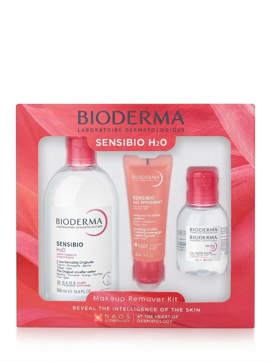 مجموعة متكاملة لتوفير روتين تنظيف وإزالة مكياج لطيف وفعال للبشرة الحساسة من BIODERMA