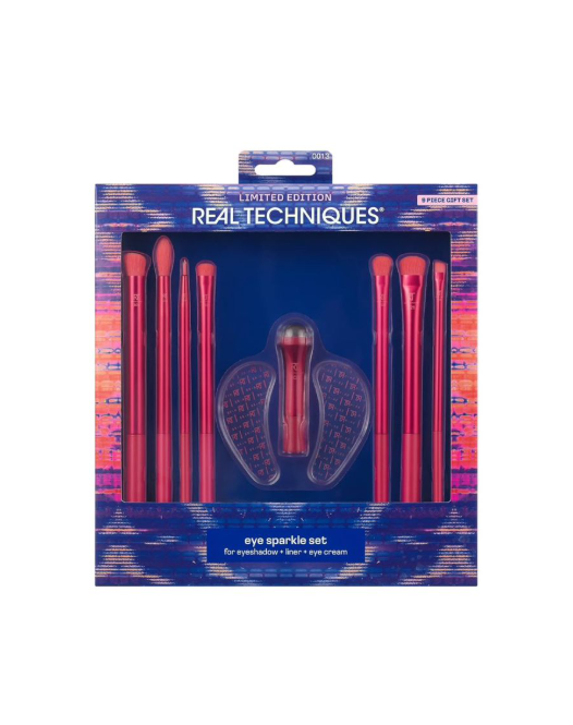 مجموعة أدوات تجميل العيون من 9 قطع لظلال العيون، الكحل، والعناية بمنطقة من REAL TECHNIQUES