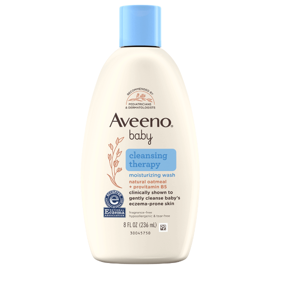 غسول لتنظيف بشرة الأطفال الرقيقة والمعرضة للإكزيما من AVEENO
