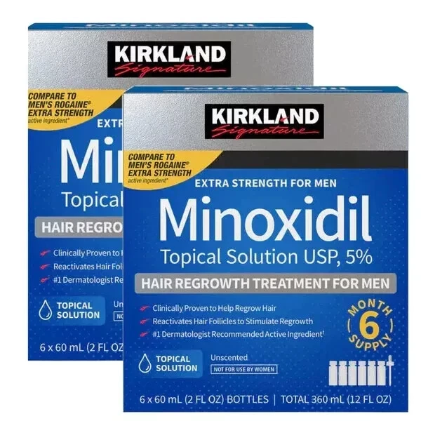 محلول مينوكسيديل 5% لإعادة نمو الشعر للرجال من Kirkland Signature
