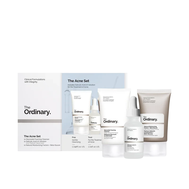 مجموعة حب الشباب للعناية بالبشرة من THE ORDINARY