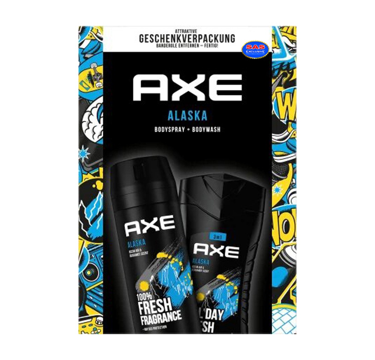 طقم عناية رجالي مكون من مزيل عرق وجل استحمام من AXE