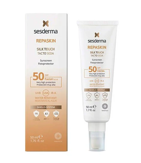 واقي شمسي للوجه SPF 50+ بملمس حريري من SESDERMA